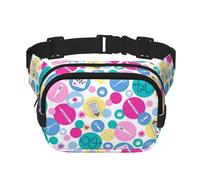 Mignon Infirmière Imprimé Unisexe Carré Double Couche Sac À Bandoulière Sac À Bandoulière Sac De Voyage Accessoire D'Entraînement, Noir, Taille Unique, noir, One Size