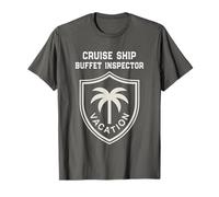 Mignon Inspecteur de Buffet de croisière, Plage, Vacances, Voyage salé T-Shirt