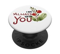 Mignon inspirant I Am Always Mistletoe Christmas with You PopSockets PopGrip Adhésif