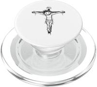 Mignon Jésus sur Croix INRI Crucifix chrétien PopSockets PopGrip pour MagSafe