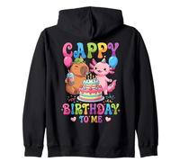 Mignon Joyeux Anniversaire à Moi Capybara Axolotl Turtle Sweat à Capuche