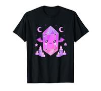 Mignon Kawaii Cristal Pastel Goth Moon Candles Bat T-Shirt