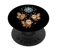 Mignon Kawaii Moth Dancing Disco Ball Insectes Amoureux Danseurs PopSockets PopGrip Adhésif