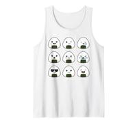 Mignon Kawaii Onigiri Visages Japonais Boule de Riz Design Nourriture Débardeur