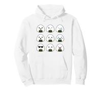 Mignon Kawaii Onigiri Visages Japonais Boule de Riz Design Nourriture Sweat à Capuche