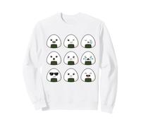 Mignon Kawaii Onigiri Visages Japonais Boule de Riz Design Nourriture Sweatshirt