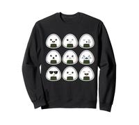 Mignon Kawaii Onigiri Visages Japonais Boule de Riz Design Nourriture Sweatshirt