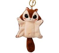 Mignon Keychain Plush - Soft Cartoon Animal Keyring Flying Squirrel Soft Character Kids Backpack Purse Phone Case Charm Gift Accessory | Backpacks Purses Phonecase Family Friends Kids Colleagues