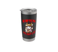 Mignon Kitty mangeant des ramen dessin animé Ramen Hunter Noodle Lover Gobelet isotherme en acier inoxydable double paroi