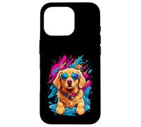 Mignon Labrador doré Lovers Colorful Splash Art Golden Lab Coque pour iPhone 16 Pro