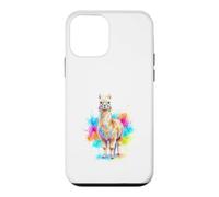 Mignon Lama Alpaga Aquarelle Éclats de Couleur Coque pour iPhone 12 Mini