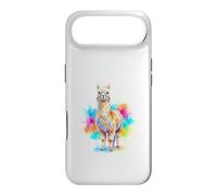 Mignon Lama Alpaga Aquarelle Éclats de Couleur Coque pour iPhone Air