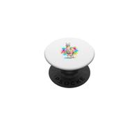 Mignon Lama Alpaga Aquarelle Éclats de Couleur PopSockets PopGrip Adhésif