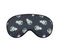 Mignon lapin dans l'espace masque pour les yeux endormi avec sangle réglable pour les yeux bandés pour les voyages en avion