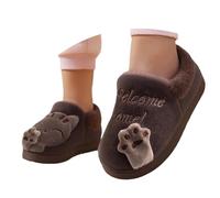 Mignon Lapin Pantoufle Fille, Hiver Dessin Animé Chaussons Pantoufles Lapin Fille Confortable AntidéRapant Chaussons Garçon Fourrure Mules Pantoufles