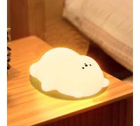 Mignon Led Veilleuse Enfants, Ours Lampe De Chevet Pour Enfant Tactile Contrôle 1200mah Rechargeable 3 Luminosité & Rgb Kawaii Silicone Veilleuse Bébé Avec Timer Pour Cadeaux Décoration