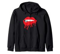 Mignon lèvres Rouges Mordant Chaud désirant Tentation Baiser Sweat à Capuche
