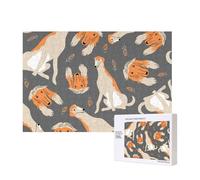 Mignon lévrier Afghan,Puzzle Familial en Bois de 300 pièces pour Adultes et Adolescents, décoration d'intérieur