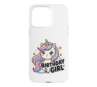 Mignon Licorne Anniversaire Fille Arc-en-Ciel Magique Princesse fête Coque pour iPhone 15 Pro Max