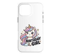 Mignon Licorne Anniversaire Fille Arc-en-Ciel Magique Princesse fête Coque pour iPhone 16 Pro Max