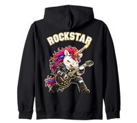 Mignon Licorne Rock'n Roll Rock'n Roll Guitare Musique pour Enfants Sweat à Capuche