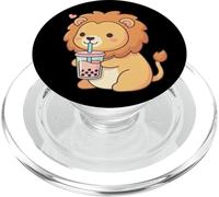 Mignon Lion Bubble Tea Kawaii Anime Lions Amant Filles PopSockets PopGrip pour MagSafe