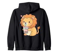 Mignon Lion Bubble Tea Kawaii Anime Lions Amant Filles Sweat à Capuche