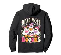 Mignon Lire Plus Livres Fantômes Lecture Drôle Professeur Halloween Sweat à Capuche