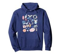 Mignon littoral d'été esthétique ancre palmier papillons plage Sweat à Capuche