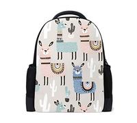 Mignon Llama Cactus Sac à dos de voyage pour ordinateur portable Scolaire Book Bag Succulents Alpaga Animal Causal Daypack Outdoor Business Randonnée Sacs à dos Camping Sac à bandoulière Pour étudiants Femmes Hommes