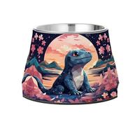 Mignon Lune De Komodo Gamelles Antidérapantes pour Chiens,en Acier Inoxydable Empilables pour Chiots