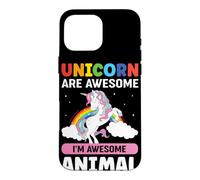Mignon Magical Fantasy Creature Awesome Animal Citation Arc-en-Ciel Coque pour iPhone 16 Pro Max