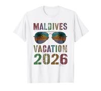 Mignon Maldives Vacances 2026 Voyage Vacances Assorti T-Shirt