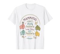 Mignon Mammouth Histoire Pun Professeur d'histoire T-Shirt Graphique avec Valeur