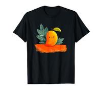 Mignon Mangue Kawaii Fruit avec Feuilles d'été Tropical T-Shirt