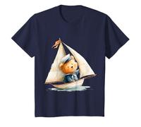 Mignon Marin Ours en Peluche Bateau Pastel océan Chambre bébé T-Shirt