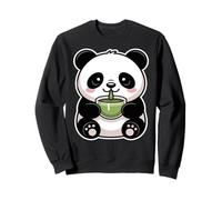 Mignon Matcha Panda Matcha Amoureux Esthétique Sweatshirt