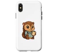 Mignon médecin Pangolin Kawaii avec stéthoscope Anime Animal Coque pour iPhone X/XS