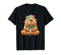 Mignon méditation Capybara Yoga Mindfulness Zen Vibes T-Shirt