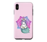 Mignon Méditation Licorne Yoga Lotus Pose Mandala Coque pour iPhone XS Max