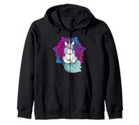 Mignon Méditation Licorne Yoga Lotus Pose Mandala Sweat à Capuche