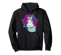 Mignon Méditation Licorne Yoga Lotus Pose Mandala Sweat à Capuche
