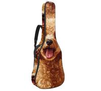 Mignon Mini caniche marron 45,7 cm, 104,7 cm, 106,7 cm, sac pour guitare acoustique avec bandoulière réglable avec crochet arrière, convient pour guitares électriques, basses, guitares classiques,