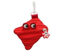 Mignon Monstre Pochette Zippée Mini Multi-Usages Porte-Clés & Rouge à Lèvres pour Décoration de Sac et Rangement de Petits Articles, Rouge, Décontracté