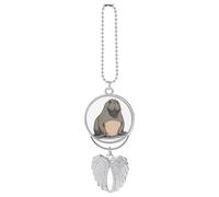 Mignon Morse Voiture Suspendu Ornement Rétroviseur Pendentif Cadeau Chanceux Ornement Suspendu Ornement Drôle Voiture Pendentif pour Bureau Auto Maison Décoration Argenté