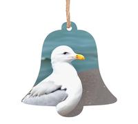 Mignon mouette en bois en forme de cloche, décoration tendance, 1 pièce, convient pour la décoration de festival de la maison
