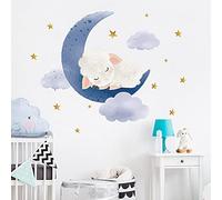 Mignon mouton endormi chambre d'enfants stickers muraux enfants chambre vinyle décoration murale maternelle bébé chambre décoration stickers muraux 65 * 72cm