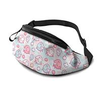 Mignon Mouton et Barbe à Papa Sac Banane avec Ceinture réglable Poche à bandoulière de Poitrine pour Voyage randonnée Cyclisme Course à Pied