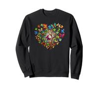Mignon Nature Papillon Arbre Art Graphique Sweatshirt