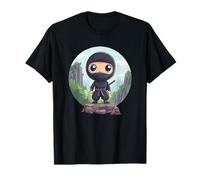 Mignon Ninja Cartoon Warrior Adventure Art T-Shirt